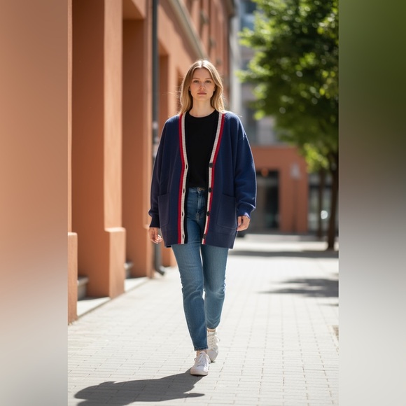 Tommy Hilfiger Jackets & Blazers - Tommy Hilfiger Vintage Look Cardigan Sweater